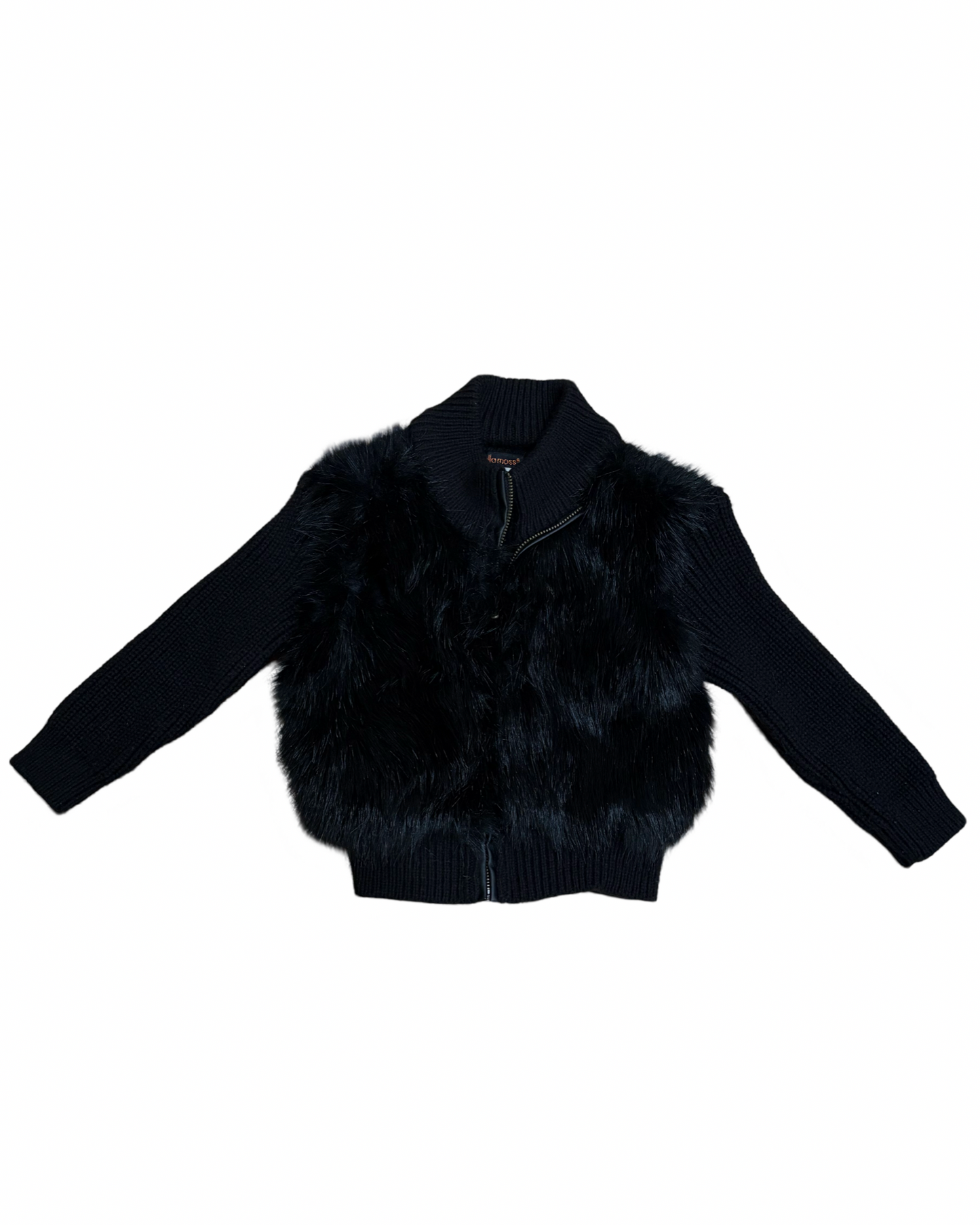 Ella Moss Faux Fur Zip-Up Sweater (4/5)